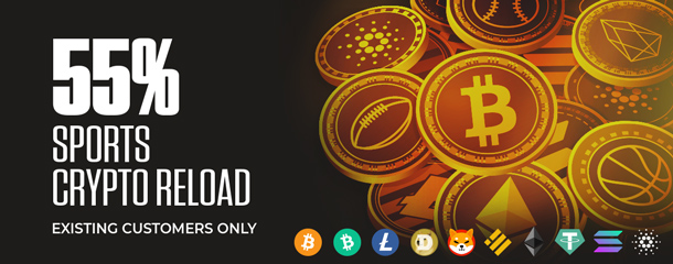 UP TO 55% TIERED CRYPTO RELOAD at MyBookie