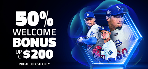 50% Credit Card Welcome Bonus up to $200 (10x playthrough)