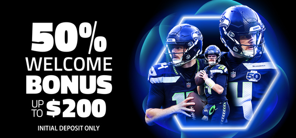 50% Credit Card Welcome Bonus up to $200 (10x playthrough)