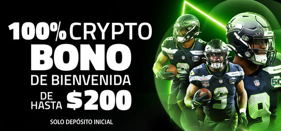 100% Bono de bienvenida con Crypto de hasta $200